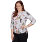 Womens Alfred Dunner Classics 3/4 Sleeve Gift Giving Dogs Tee - image 3