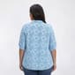 Plus Size Emily Daniels Elbow Sleeve Medallion Scroll Blouse - image 2