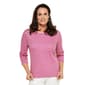 Plus Size Hasting & Smith 3/4 Sleeve Stripe Round Neck Tee - image 2