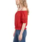 Womens NY Collection Puff Sleeve Cold Shoulder Blouse - image 3