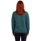 Womens Tint & Shadow Long Sleeve Marled Snowflake Tree Sweater - image 3