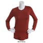 Juniors Aveto Long Sleeve Basic Crew Neck Solid Tee - image 2