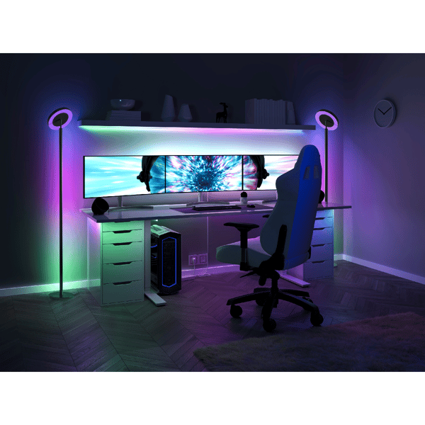 Simplee Adesso Luther RGB Color Changing Torchiere