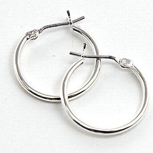 Nine West Silver Medium Hoop Earrings - image 