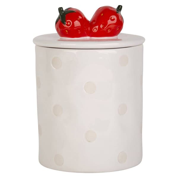 Home Essentials Dots Canister with Strawberry - image 