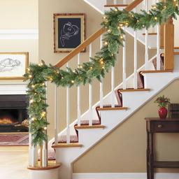 Puleo International 9ft. Battery Operated Pre-Lit Garland