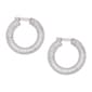Gianni Argento Cubic Zirconia Baguette Hoop Earrings - image 1