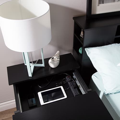 South Shore Vito Nightstand - Pure Black