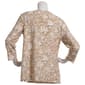 Womens Emily Daniels 3/4 Sleeve Outline Floral Jacquard Blouse - image 2