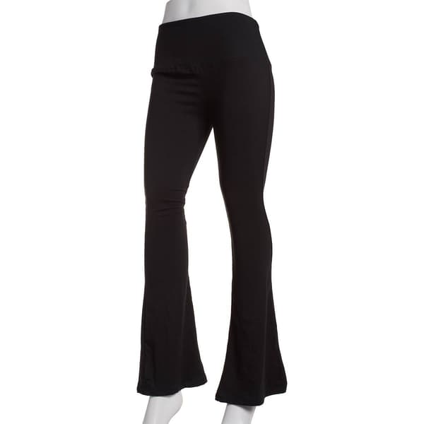 Juniors Moral Society Flare Wide Waist Band Leggings