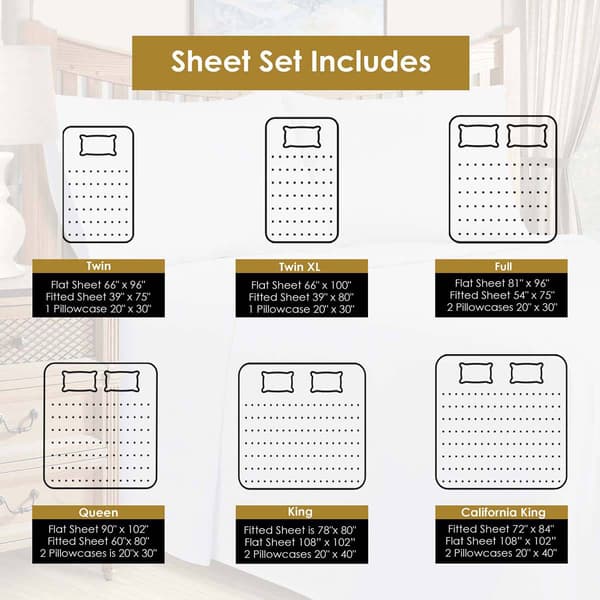 Superior Solid 800-Thread Count Cotton Blend Sheet Set