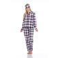 Womens White Mark 3 pc. Plaid Pajama Set - image 1