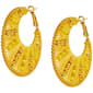 Ashley Cooper(tm) Gold Plated Beaded Hoop Earrings - image 1