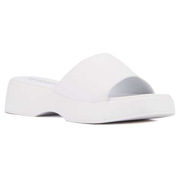 Womens Olivia Miller Ambition Platform Slide Sandals