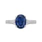 Sterling Silver Ring w/ Created Sapphire & White Topaz - image 4