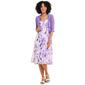 Womens Connected Apparel Crochet Jacket with Floral Dress - image 1