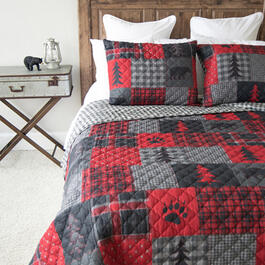 Your Lifestyle Red Forest Reversible Quilt Set