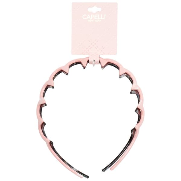 Womens Capelli New York 2pk Scallop Marble Claw Headbands - image 