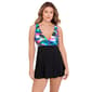 Plus Size Great Lengths Vee Plunge Swimdress - image 1