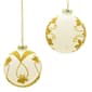 Kurt Adler 80mm White Balls w/ Gold Beads 6pc. Set - image 3