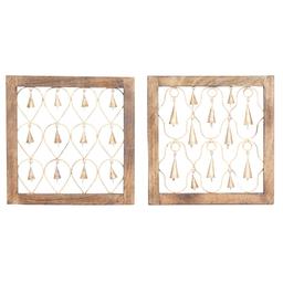 9th & Pike(R) Gold Hanging Bells Wall Decor - Set of 2