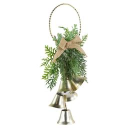 Northlight Seasonal Gold Bells Christmas Door Hanger w/ Bow