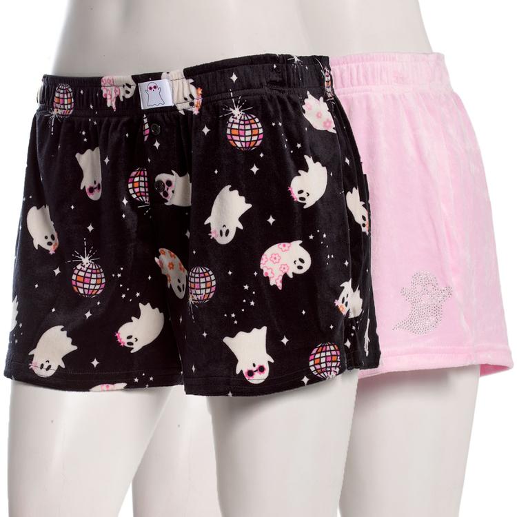 Womens Trick or Treat Sleep Rhinestone Ghost Pajama Bottoms