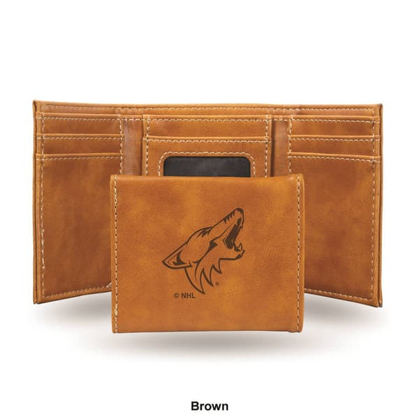 Mens NHL Arizona Coyotes Faux Leather Trifold Wallet