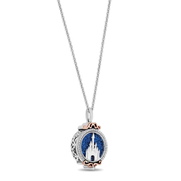 Enchanted by Disney Sterling Silver Majestic Castle Pendant - image 