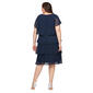Plus Size SLNY Short Sleeve Beaded Trim Tiered Shift Dress - image 2