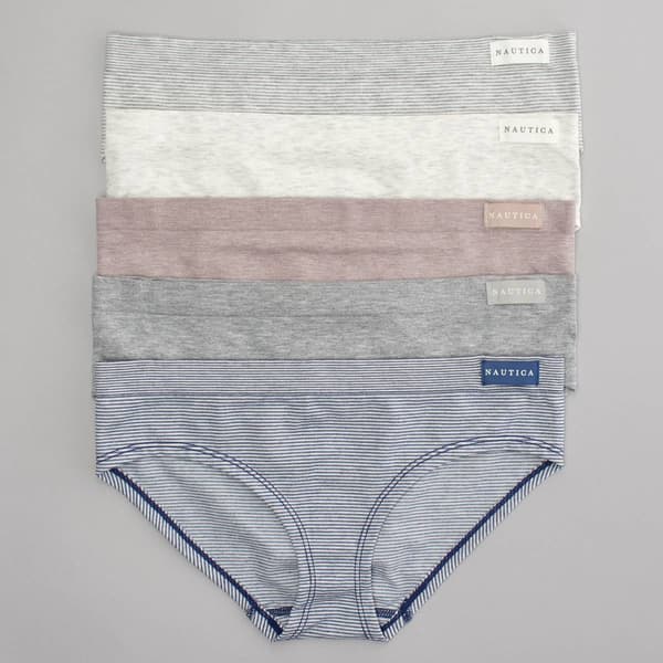 Womens Nautica 5pk.Rayon Blend Seamless Hipsters-NT7463-5PKB - image 