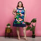 Plus Size 24/7 Comfort Apparel Blue Floral Sleeveless Dress - image 5