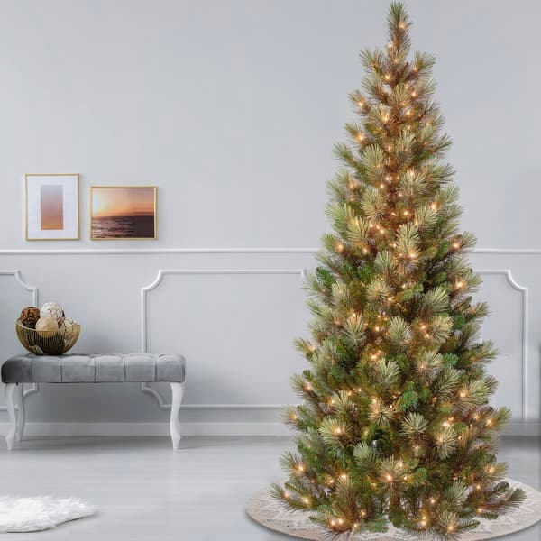 National Tree 7.5ft. Charleston Pine Slim Pre-Lit Christmas Tree