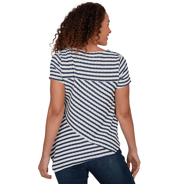 Womens Skye’s the Limit Summer Spice Stripe Knit Blouse