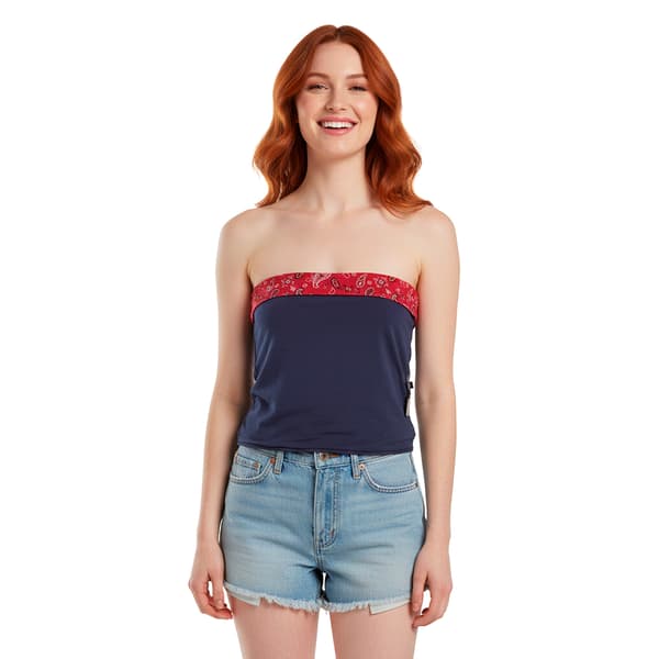 Juniors Madden Girl Solid & Paisley Jersey Reversible Tube Top