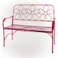 Alpine Daisy Backrest Metal Garden Bench - image 1
