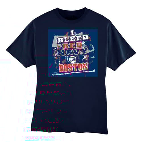 Mens Encore Short Sleeve I Bleed Boston Baseball Tee