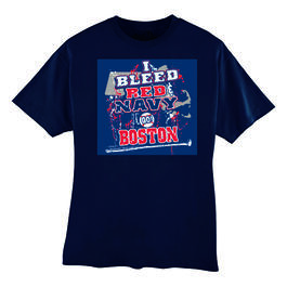 Mens Encore Short Sleeve I Bleed Boston Baseball Tee