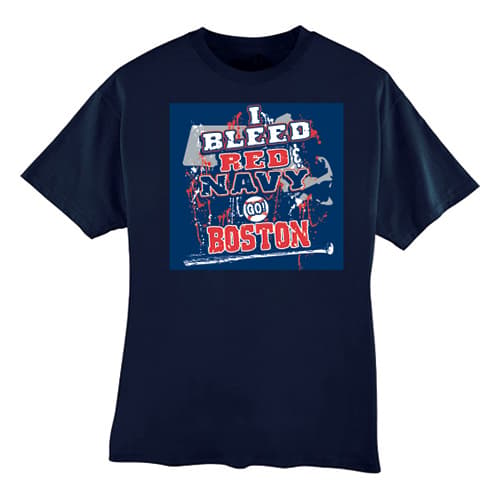 Mens Encore Short Sleeve I Bleed Boston Baseball Tee - image 