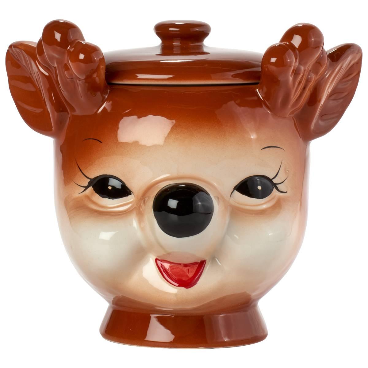 Home Essentials Vintage Reindeer Cookie Jar