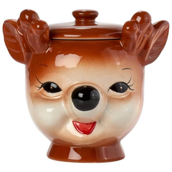 Home Essentials Vintage Reindeer Cookie Jar - image 