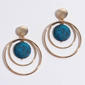 Ashley Cooper(tm) Gold-Tone Double Ring Patina Disc Drop Earrings - image 1