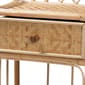 Baxton Studio Kobie Natural Brown Rattan 1-Drawer Nightstand - image 6