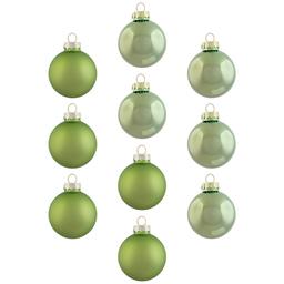 Northlight Seasonal 10ct. Grass Green Glass Christmas Ornaments