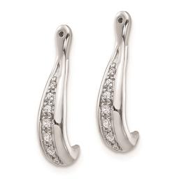 Pure Fire 14kt. White Gold Lab Grown Diamond Hook Earring Jackets