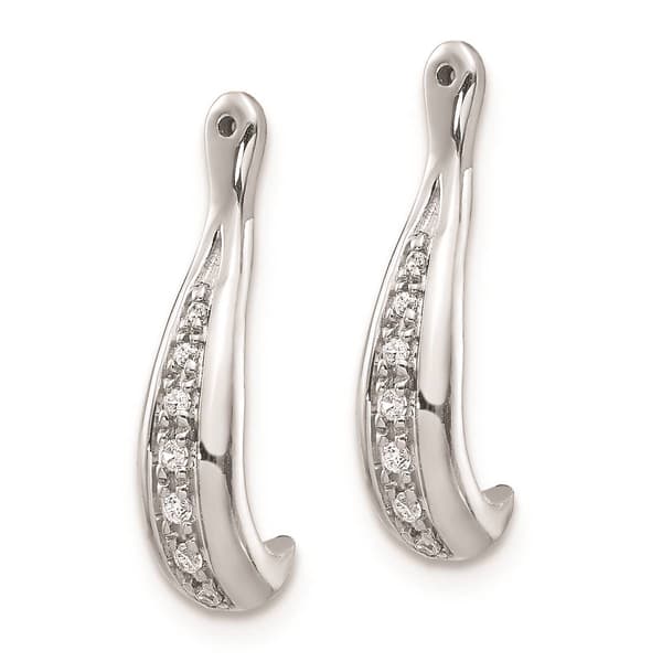 Pure Fire 14kt. White Gold Lab Grown Diamond Hook Earring Jackets