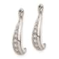Pure Fire 14kt. White Gold Lab Grown Diamond Hook Earring Jackets - image 2