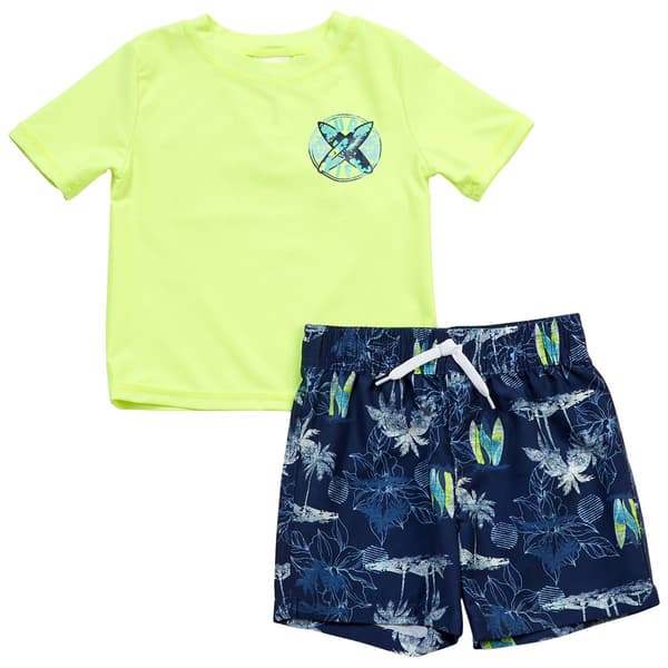 Baby Boy OshKosh B''Gosh 2pc. Short Sleeve Rash Guard Swim Set - image 