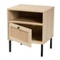 Baxton Studio Caterina Natural Brown Wood 1-Door Nightstand - image 3