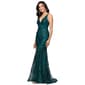 Juniors Blondie Nites Sequin V-Neck Godet Mermaid Dress - image 4